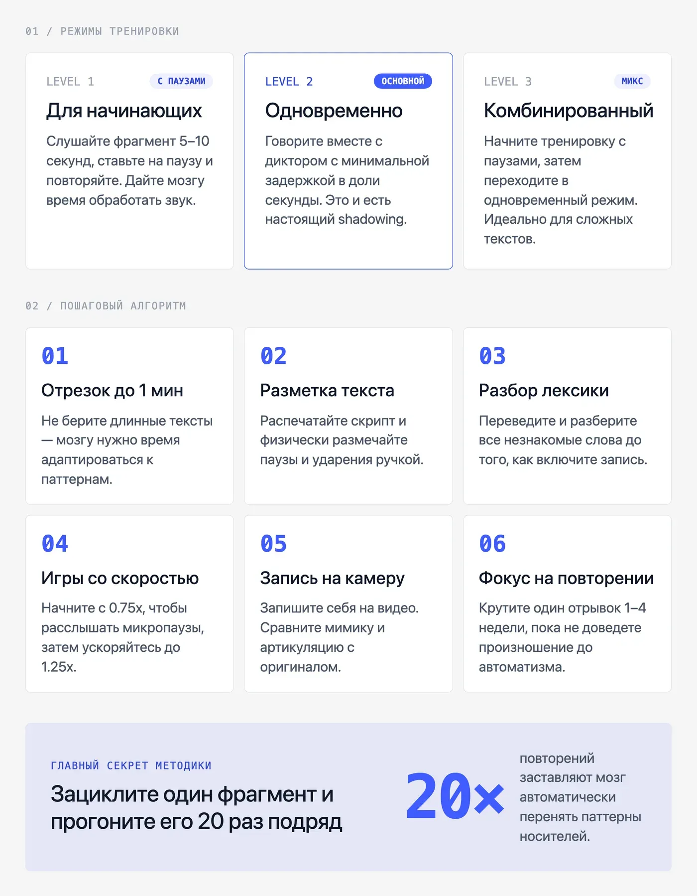 Как делать shadowing правильно: пошаговая техника — инфографика Speakmi