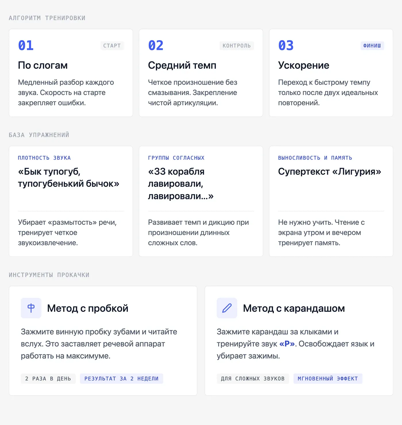 Скороговорки для дикции: как правильно тренироваться? — инфографика Speakmi