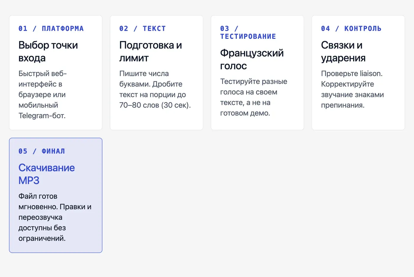 Как озвучить текст на французском онлайн: пошаговая инструкция — инфографика Speakmi