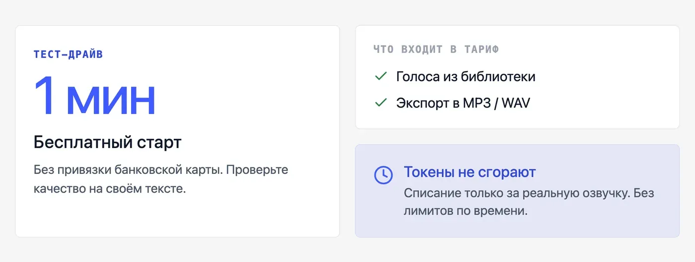 Можно ли озвучить презентацию бесплатно и что входит в бесплатный тариф? — инфографика Speakmi